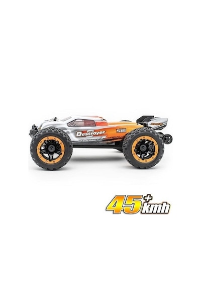 Haiboxing RC 1/16 Destroyer 45 KM + Sürat Uzaktan Kumandalı Model RC Model Araba RTR Elektrikli 4WD Brushless Fırçasız Truggy Truck Turuncu