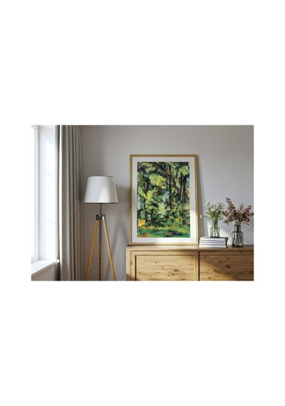 Modern Sanat Cézanne Jas De Bouffan Büyük Ağaçları Çerçevesiz Poster 21x30 Cm A4 Tablo Modern Sanat