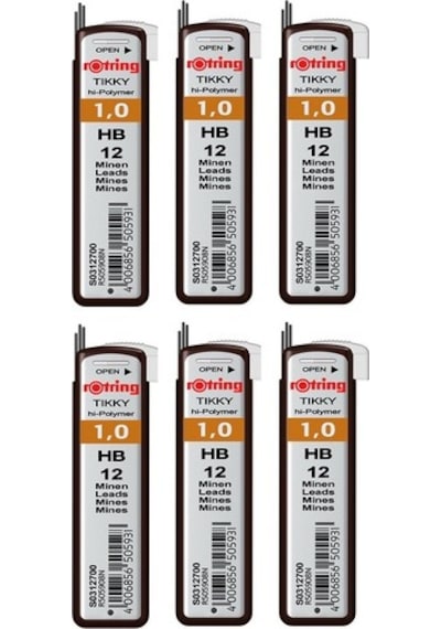 Rotring Hi Polymer Kurşun Kalem Ucu Hb 0.9 / 1.0 MM - 6 Adet