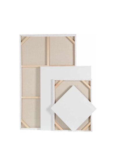 20x20cm 5'li Kare Set Arkadan Zımbalı Yüksek Kaliteli Astarlı Hazır Tuval Boş Kanvas Tablo
