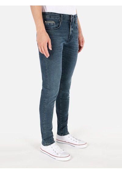Colin's Colins 041 Danny Dar Kesim Düşük Bel Dar Paça Mavi Erkek Pantolon Cl1071331 Denim