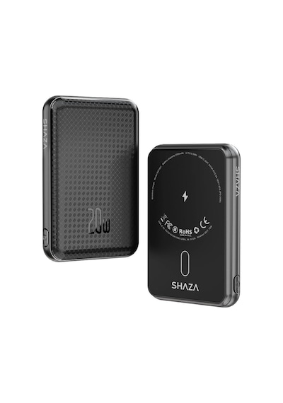 Shaza 5000 Mah 20w Megsafe Hızlı Şarj Powerbank Siyah