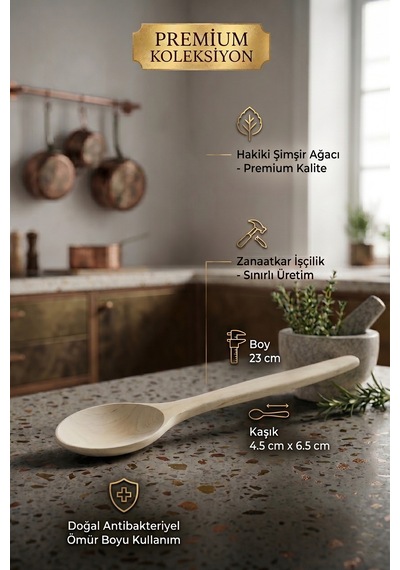 Doğal Şimşir Ağacı Ahşap Tahta Kaşık Spatula Seti Ağaç Kaşık 3lü Set Ahşap