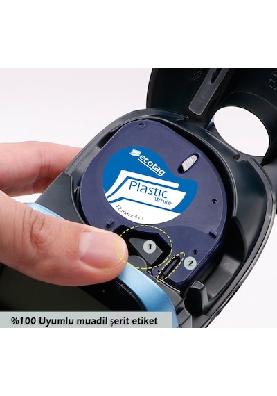 Dymo Letratag Muadil Plastik Şerit Etiket Beyaz Eko Paket
