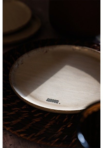 Keramika Deep Collection Mottolu Pasta Tabağı 22 Cm 6 Adet 22650-55 Krem