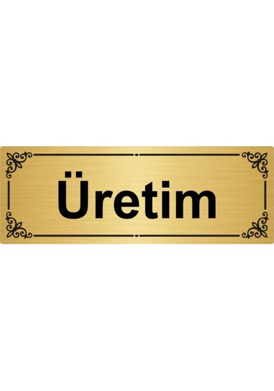 Üretim 7x20cm Altın Renk Metal Yönlendirme Levhası