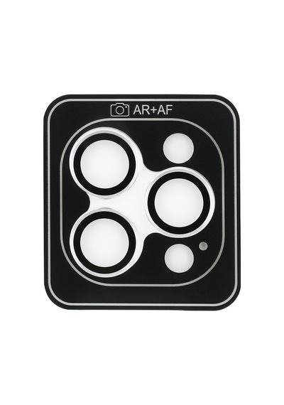 Apple Uyumlu iPhone 15 Pro Max Guess Lisanslı Metal Kamera Lens Koruyucu Gümüş