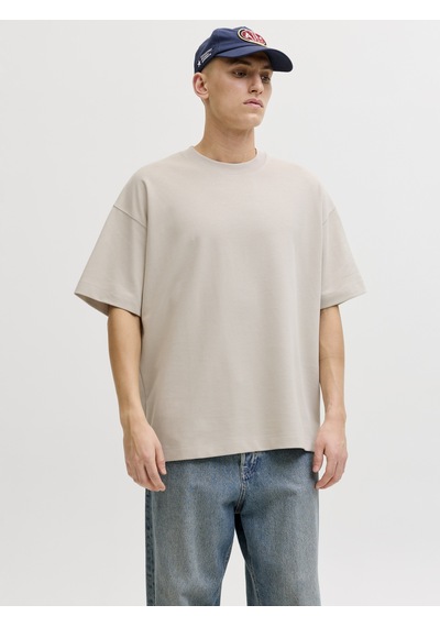 Jack&jones Jjebarron Tee Ss O-neck Noos Bej