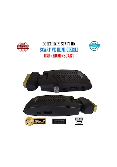 Botech Mini Scart Full Hd Usb Uydu Scart Girişi Hdmi Girişi