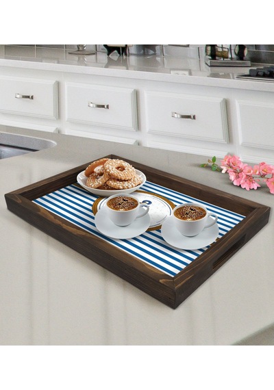 Bk Gift Çapa Tasarımlı Ahşap Tepsi-1