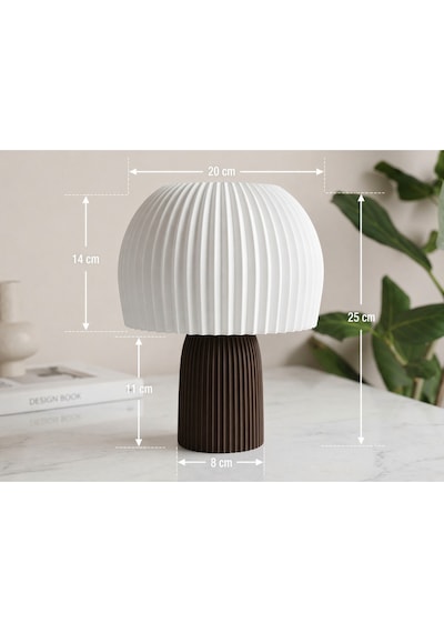 Xena Model - Led Abajur - Masa Lambası - Usb 5v İle Çalışır - Slim Led Aydınlatması Dahildir - Dekoratif Lamba - Renk Seçenekli - Mantar Lamba Çok Renkli
