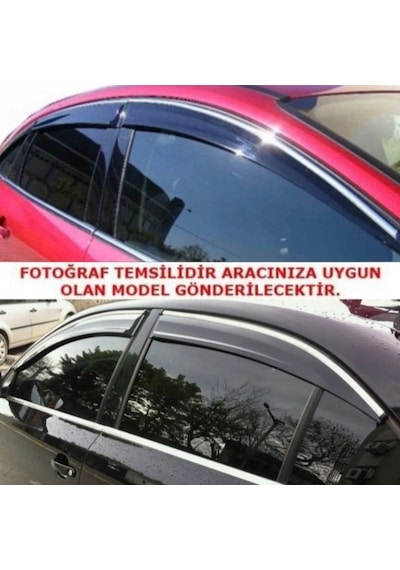 Volkswagen Vw Tiguan 2021 2022 2023 2024 Uyumlu Chrome Style Metal Kromlu Cam Rüzgarlığı 4 Parça Sunplex