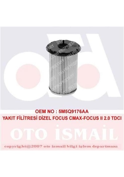 DELPHI HDF929 MAZOT FİLTRESİ FOCUS II 05- MONDEO IV 1.8 TDCI