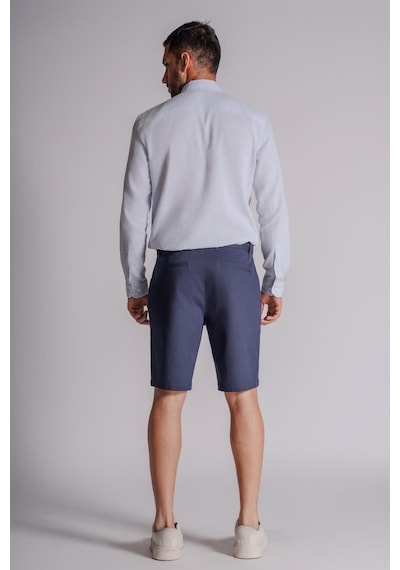 Braccas Erkek Yandan Cepli Klasik Bel Relaxed Fit Chino Şort Lacivert Lacivert