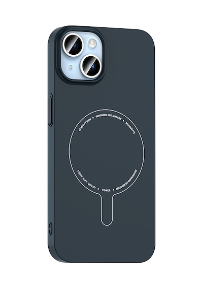 Maks Technology iPhone Uyumlu 14 Kılıf M-safe Şarj Özellikli Kamera Korumalı Mkst Elio Sert Pc Kapak - Lacivert