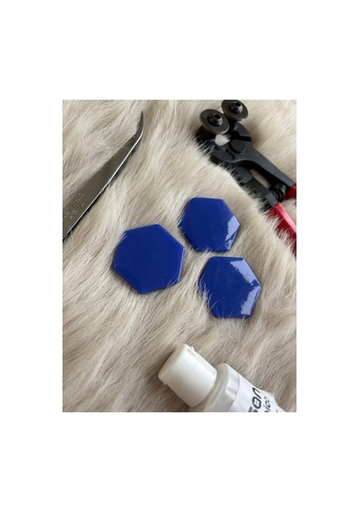 Mavi Altıgen Sanatsal Mozaik 48x48mm 100gr