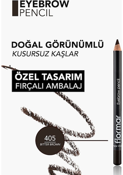 Flormar Eyebrow Pencil Yumuşak Dokulu Kaş Kalemi 405 Bitter Brown