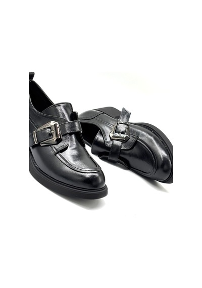 Kindep Kalın Topuklu Günlük Kadın Ayakkabı Black Black