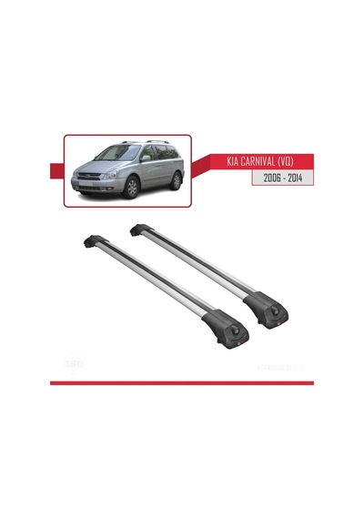 Kia Carnival Vq 2006-2014 Arası İle Uyumlu Ace-1 Ara Atkı Tavan Barı Gri