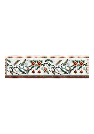 Yılbaşı Temalı Dijital Baskılı Runner Örtüsü Christmas 40x140 Cm Yılbası6