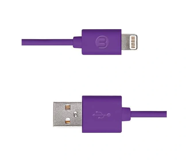 Mojue 3dk34 Lightning Şarj Kablosu, 1 Metre,mor