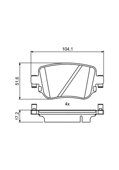 Seat Leon 1.2Tsi 2014-2018 Bosch Arka Balata N11.2653