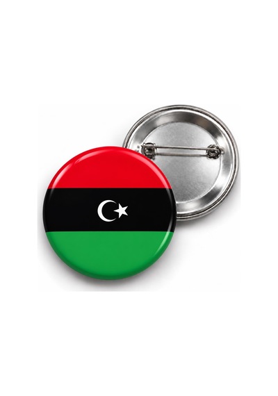 Libya Bayrağı - 58mm Rozet Çok Renkli
