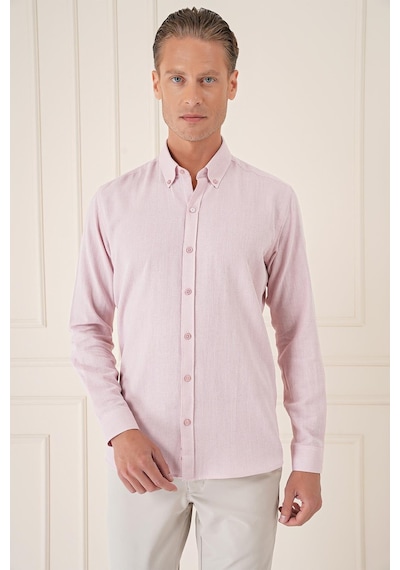 Efor Slim Fit Düğmeli Yaka %100 Pamuk Klasik Pudra Gömlek Gk 723 Pudra Efor Slim Fit Düğmeli Yaka %100 Pamuk Klasik Pudra Gömlek Gk 723 Pudra