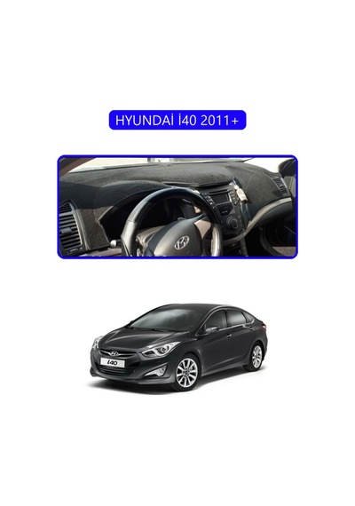 Hyundai İ40 2011+ İ30 Torpido Koruma Halısı Mavi Kenar