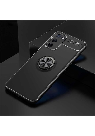 Oppo A55 5G Kılıf Zore Ravel Yüzüklü Silikon Kılıf