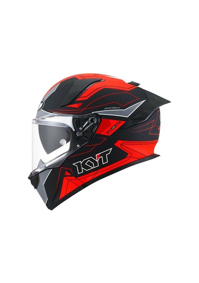 Kyt R2r Kapalı Kask Mat Gri - Kırmızı - Siyah