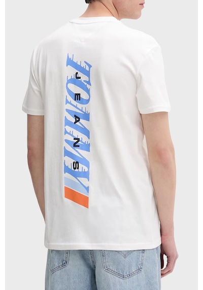 Tommy Jeans Pamuklu Sırt Baskılı Regular Fit Bisiklet Yaka T Shirt Erkek T Shirt Dm0dm22547 Ybl Beyaz