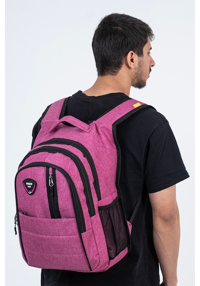 Çok Gözlü Ergonomik Sırt Çantası Su İtici Unisex Okul, Günlük Ve Seyahat Çantası Pembe Pembe