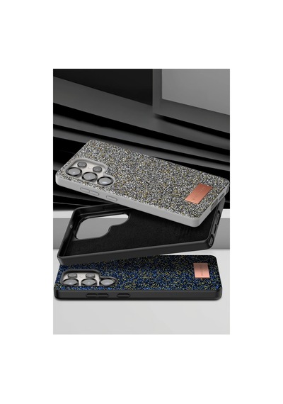 Onegif Samsung Galaxy S25 Ultra Bright Simli Kapak - Gümüş