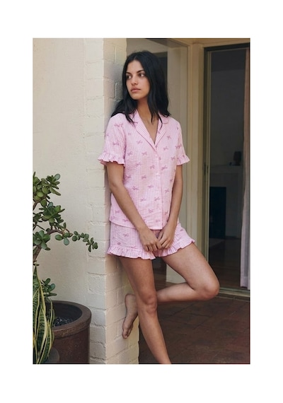 Fit Women Kadın Esnek Şortlu Bol Pembe Pijama Takımı
