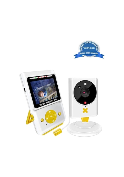 Bebek Kamerası Monitörlü Karşılıklı Konuşma Özellikli Sıcaklık İzleme 2.4 İnç Bebek Kamerası