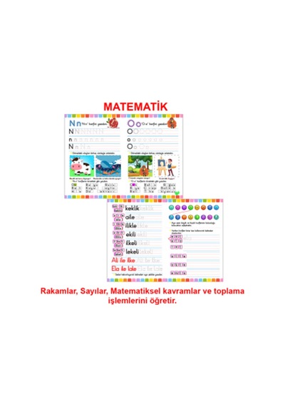 6 Yaş 1. Sınıfa Hazırlık Seti - İlkokula Başlayacaklar İçin Çizgi Çalışmaları Matematik Ve Kodlama Setleri