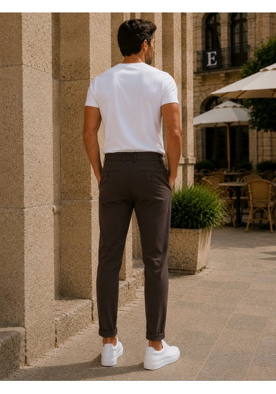 Danger Erkek Premium Poliamid Kumaş Comfort Fit Jogger Kahverengi Pantolon - 252dngr
