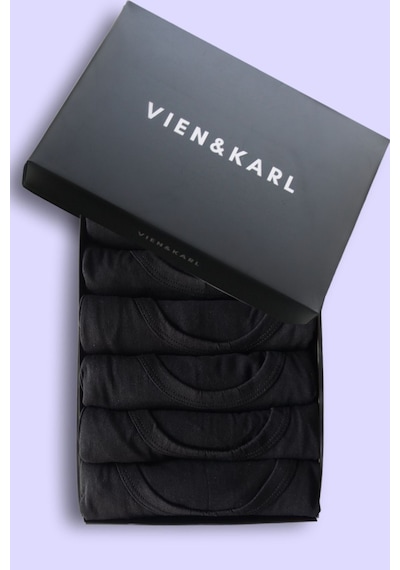 Vien&Karl Erkek Siyah 6'lı Premium Kutuda Pamuk Atlet Vk-siyah-6'lı Kutu Atlet