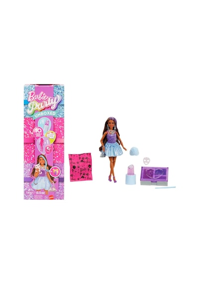 Barbie Parti Paketi Bebek Ve Aksesuarlar, Muhteşem Parti Serisi, Renk Değişimi Dahil 10 Sürpriz, Mor