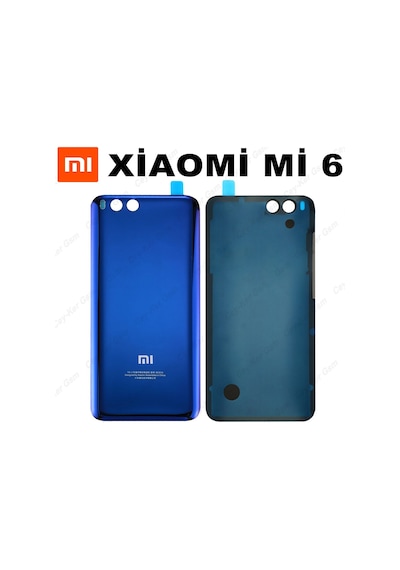 Xiaomi Mi 6 Arka Kapak Batarya Pil Kapağı Cam + B7000 15Ml +Tamir