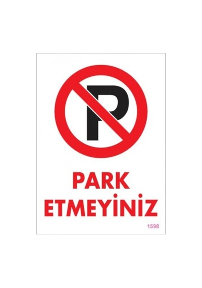 Pvc Levha Quot;Park Etmeyinizquot; 25*35 Cm