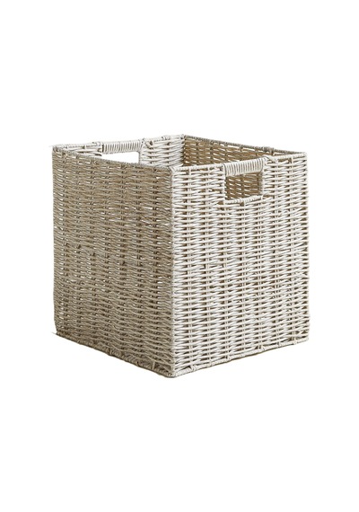 Yıkanabilir Gri Pp Rattan Sepet 33 X 33 X 33 Cm