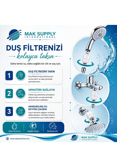 Mak Supply Duş Filtresi C Vitaminli Kokusuz