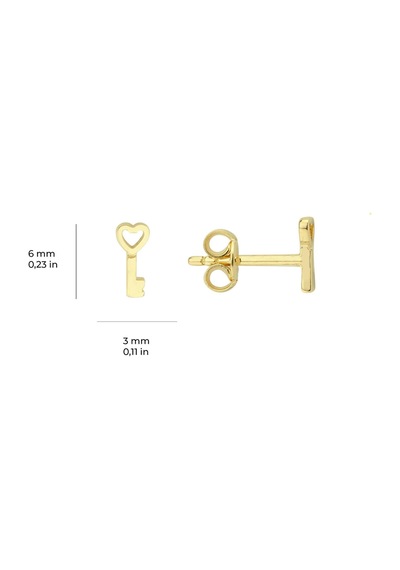 Goldkupe 14 Ayar Altın Minik Anahtar Küpe 0,57 Gr-1804