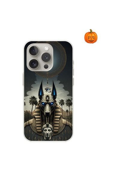 Apple Uyumlu iPhone 13 Pro Şeffaf Kılıf Antik Mısır 5 Tasarımlı
