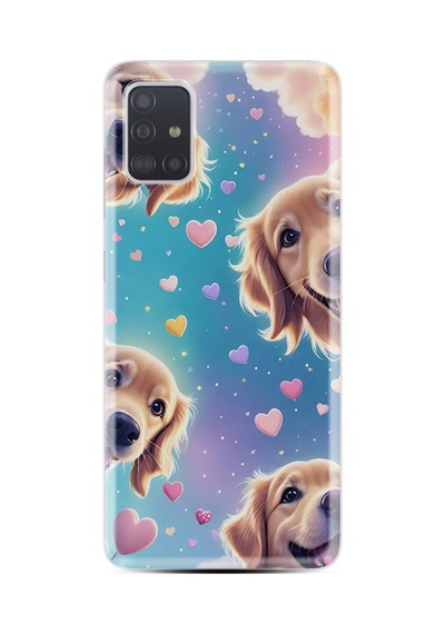 Samsung Galaxy Uyumlu A51 Kılıf Boutique Baskılı Resimli Kalp Ve Köpek Pcode -034