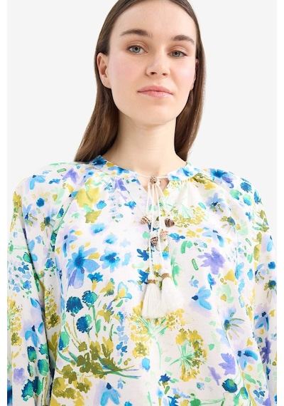 DeFacto Relax Fit Baskılı Uzun Kollu Tesettür Gömlek Tunik E1100AX25HSER105