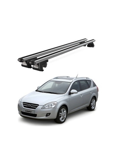 Venüs Kia Cee'd Sportywagon 2006-2012 Uyumlu Gri Ara Atkı Port Bagaj Tavan Barı