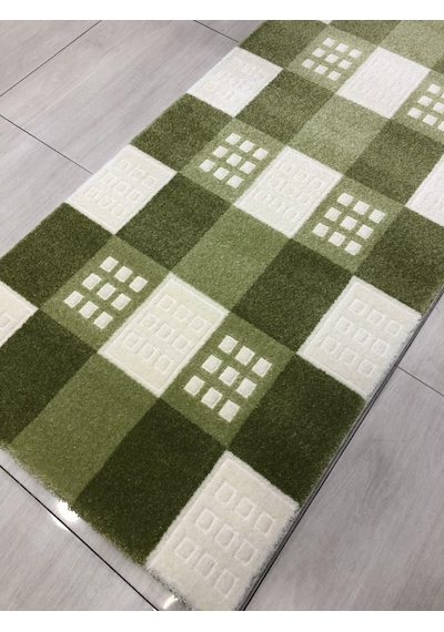 Saray Halı Samyeli 10854 Wy 80X300 Krem Yeşil 3 Metre Yolluk !